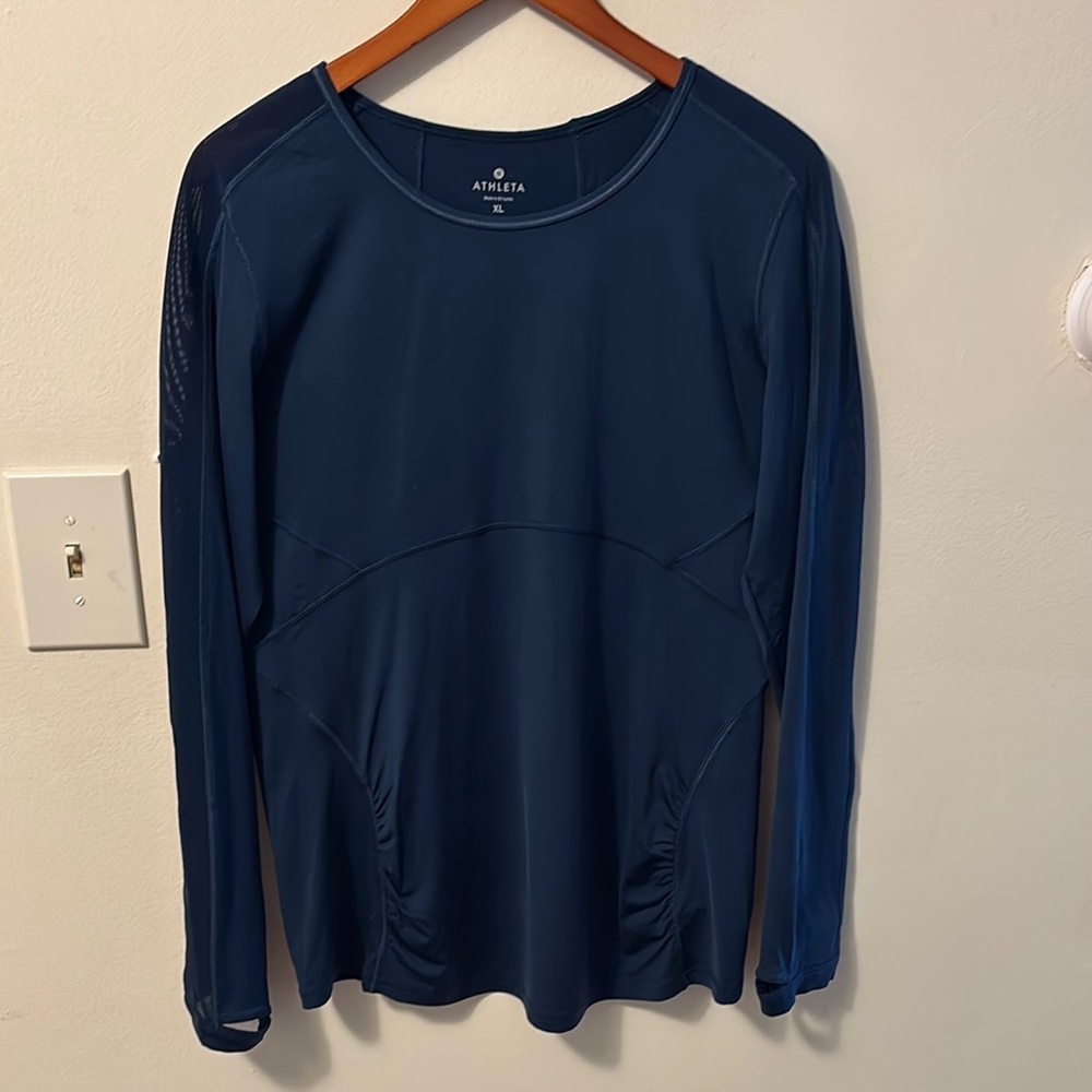 Athleta Deep Blue Long Sleeve Top